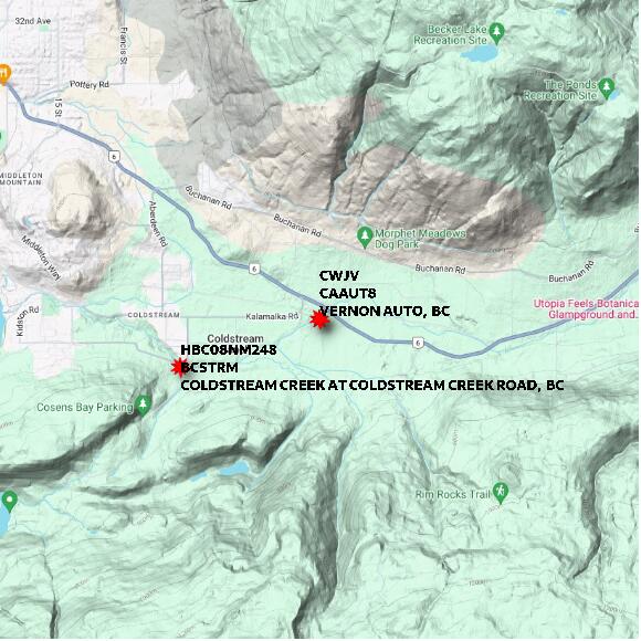 map at zoomlvl 10x10 kilometres for VERNON AUTO