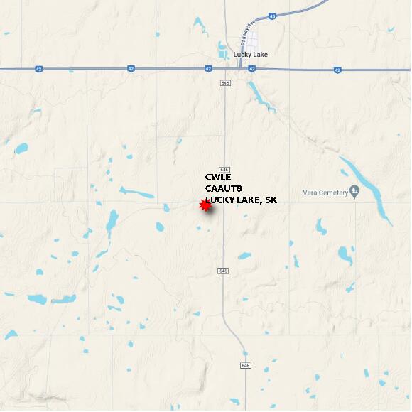map at zoomlvl 10x10 kilometres for LUCKY LAKE