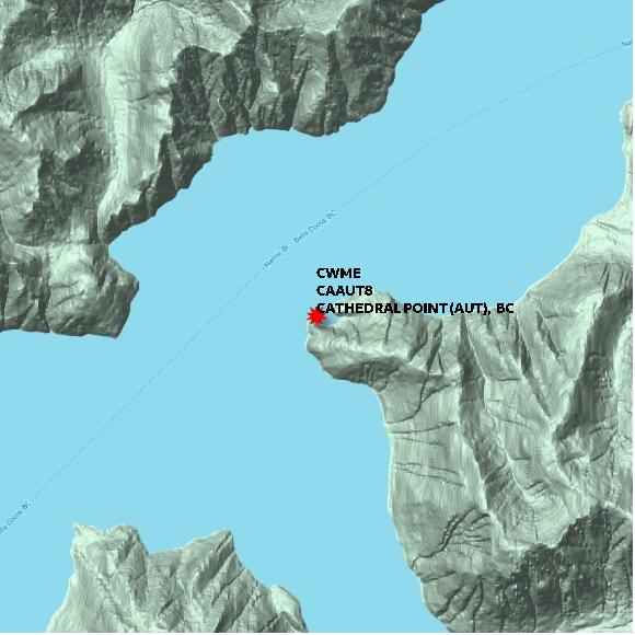 map at zoomlvl 10x10 kilometres for CATHEDRAL POINT (AUT)