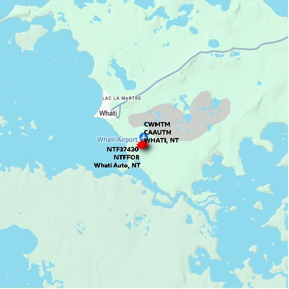 map at zoomlvl 10x10 kilometres for WHATI