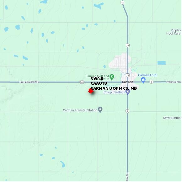 map at zoomlvl 10x10 kilometres for CARMAN U OF M CS