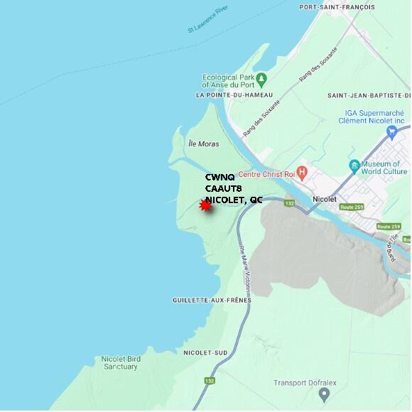 map at zoomlvl 10x10 kilometres for NICOLET