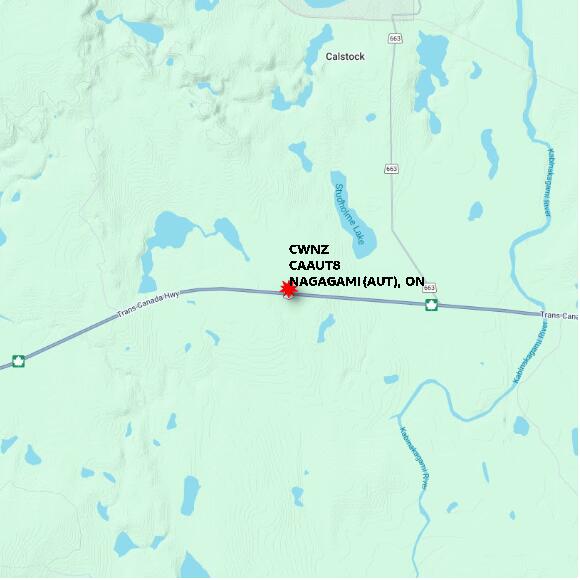 map at zoomlvl 10x10 kilometres for NAGAGAMI (AUT)