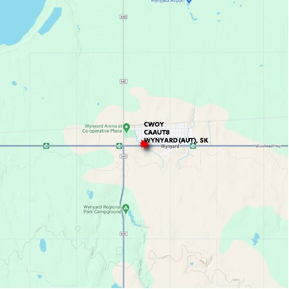 map at zoomlvl 10x10 kilometres for WYNYARD (AUT)