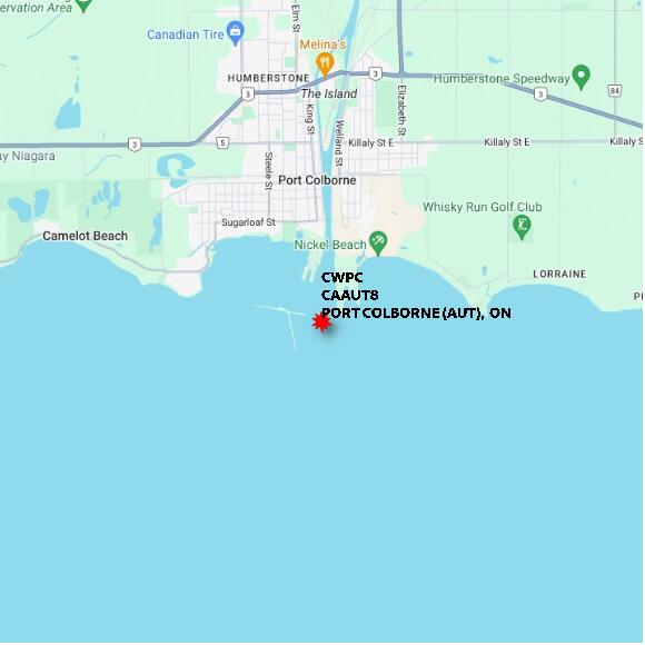 map at zoomlvl 10x10 kilometres for PORT COLBORNE (AUT)