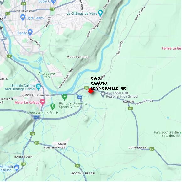 map at zoomlvl 10x10 kilometres for LENNOXVILLE