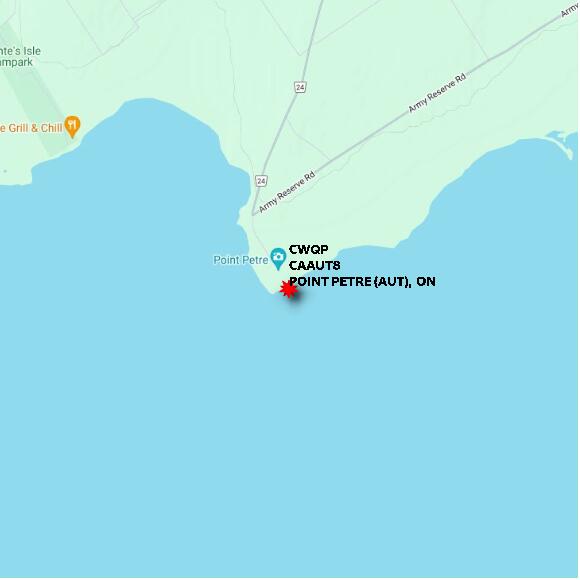 map at zoomlvl 10x10 kilometres for POINT PETRE (AUT)