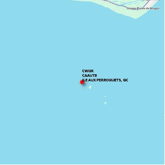 map at zoomlvl 10x10 kilometres for ILE AUX PERROQUETS