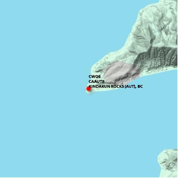 map at zoomlvl 10x10 kilometres for KINDAKUN ROCKS (AUT)