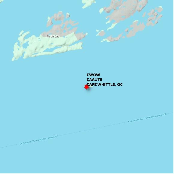 map at zoomlvl 10x10 kilometres for CAPE WHITTLE