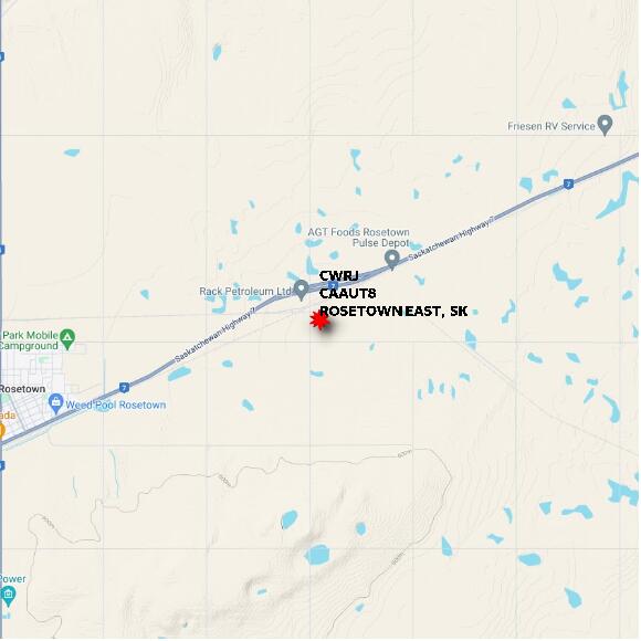 map at zoomlvl 10x10 kilometres for ROSETOWN EAST
