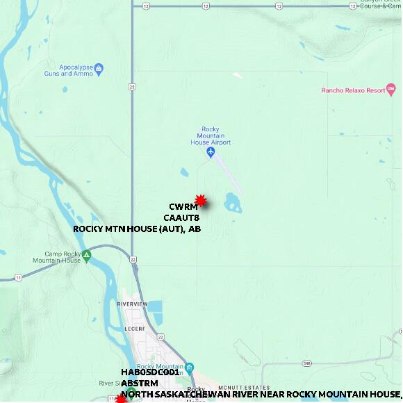 map at zoomlvl 10x10 kilometres for ROCKY MTN HOUSE (AUT)