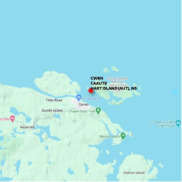 map at zoomlvl 10x10 kilometres for HART ISLAND (AUT)