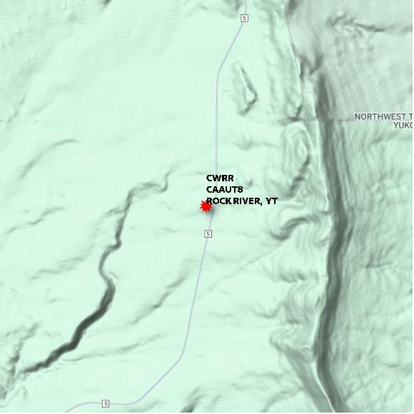 map at zoomlvl 10x10 kilometres for ROCK RIVER