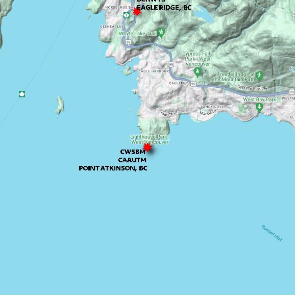 map at zoomlvl 10x10 kilometres for POINT ATKINSON
