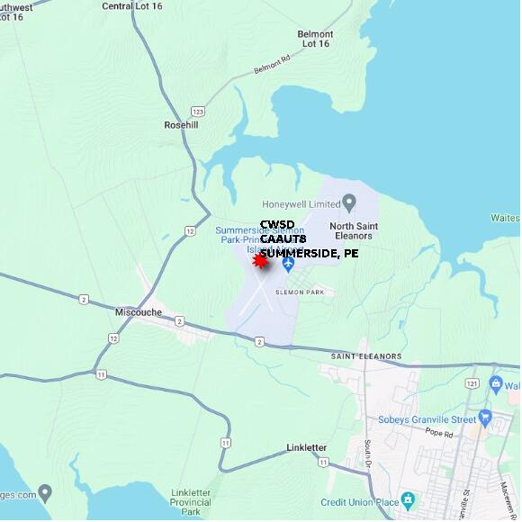 map at zoomlvl 10x10 kilometres for SUMMERSIDE