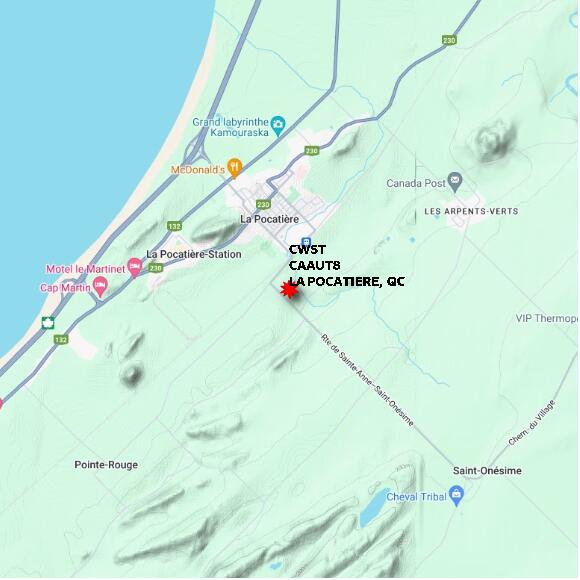 map at zoomlvl 10x10 kilometres for LA POCATIERE