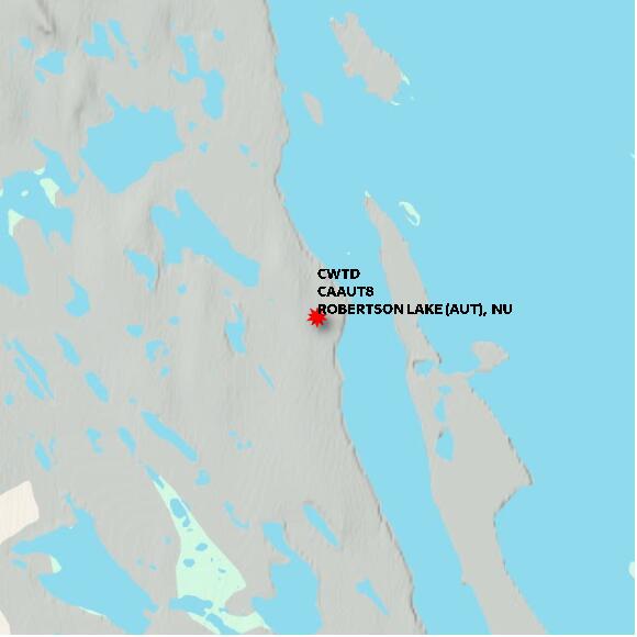 map at zoomlvl 10x10 kilometres for ROBERTSON LAKE (AUT)