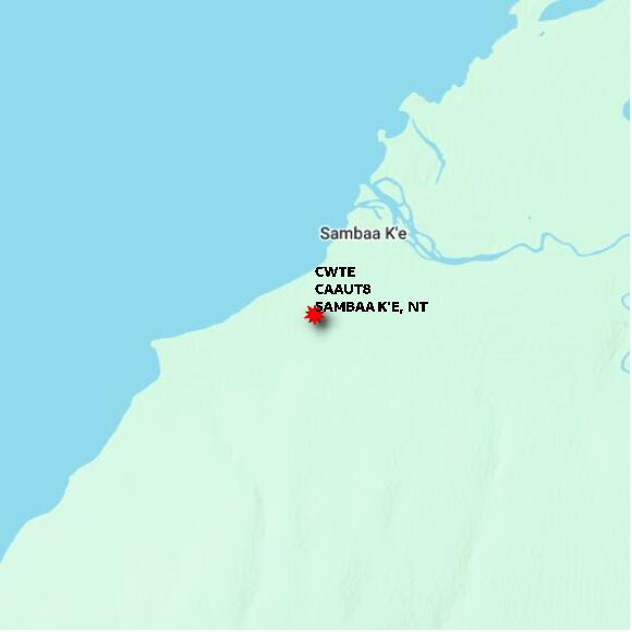 map at zoomlvl 10x10 kilometres for SAMBAA K'E