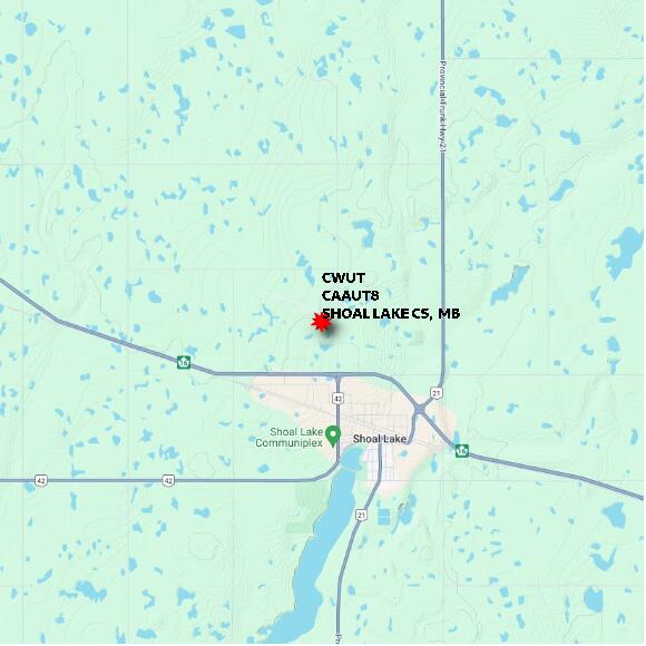 map at zoomlvl 10x10 kilometres for SHOAL LAKE CS