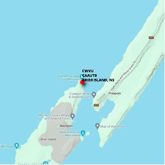 map at zoomlvl 10x10 kilometres for BRIER ISLAND