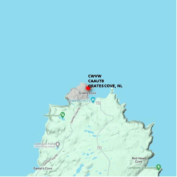 map at zoomlvl 10x10 kilometres for GRATES COVE
