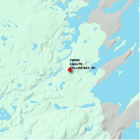 map at zoomlvl 10x10 kilometres for COLLINS BAY