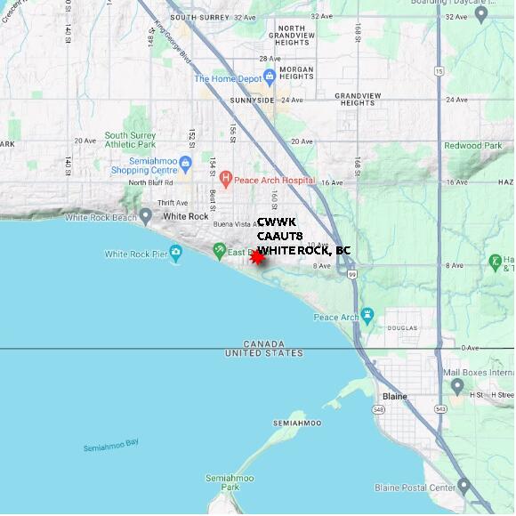 map at zoomlvl 10x10 kilometres for WHITE ROCK