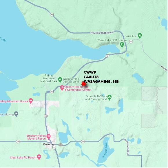 map at zoomlvl 10x10 kilometres for WASAGAMING