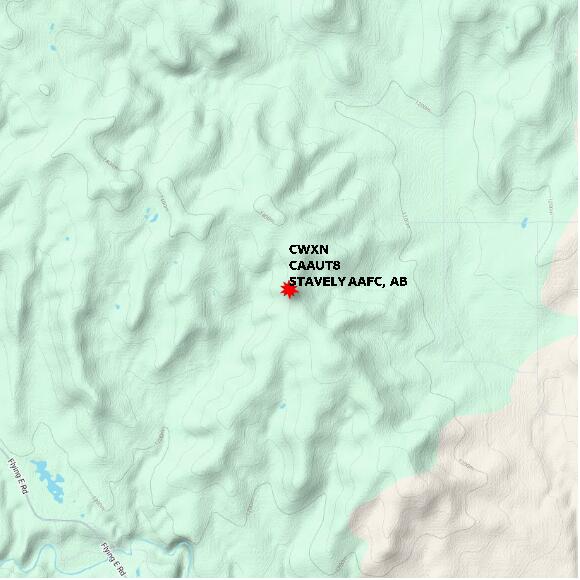 map at zoomlvl 10x10 kilometres for STAVELY AAFC