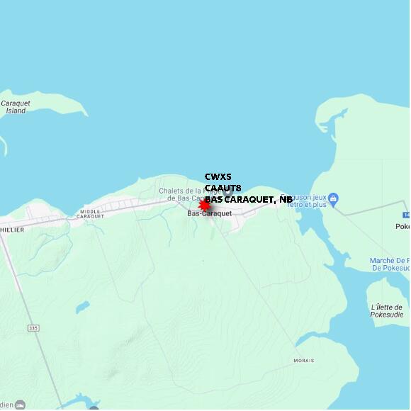 map at zoomlvl 10x10 kilometres for BAS CARAQUET