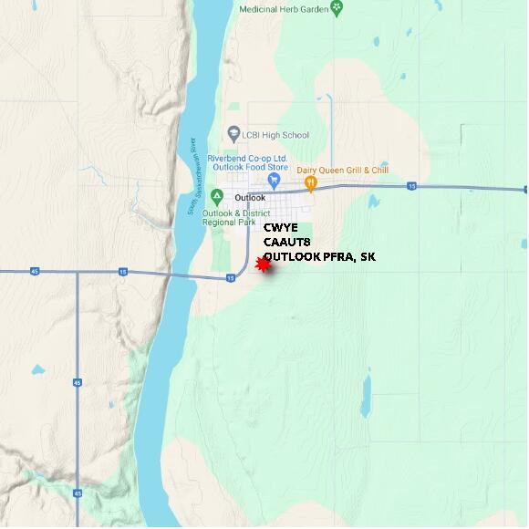 map at zoomlvl 10x10 kilometres for OUTLOOK PFRA