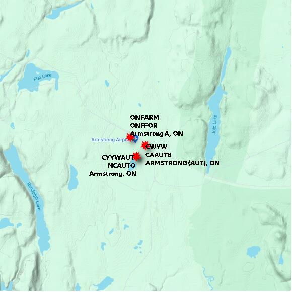 map at zoomlvl 10x10 kilometres for ARMSTRONG (AUT)