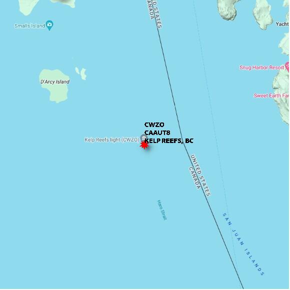 map at zoomlvl 10x10 kilometres for KELP REEFS