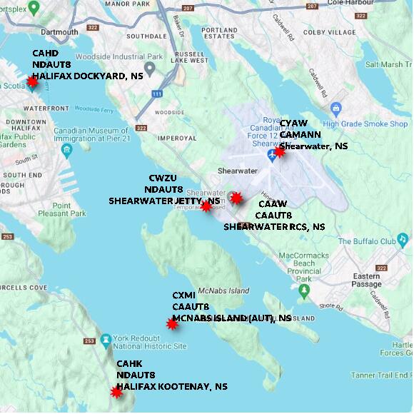map at zoomlvl 10x10 kilometres for SHEARWATER JETTY