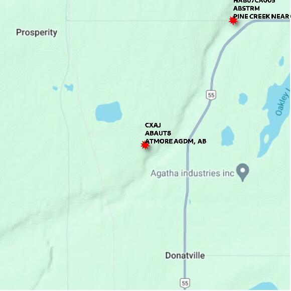 map at zoomlvl 10x10 kilometres for ATMORE AGDM