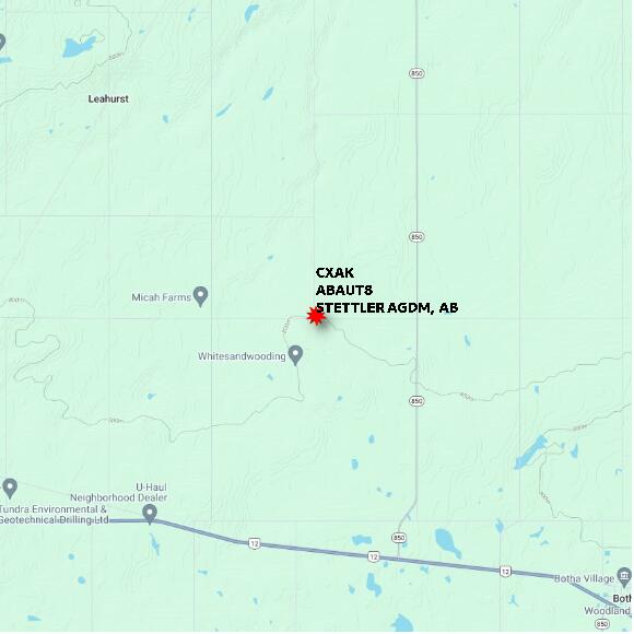 map at zoomlvl 10x10 kilometres for STETTLER AGDM