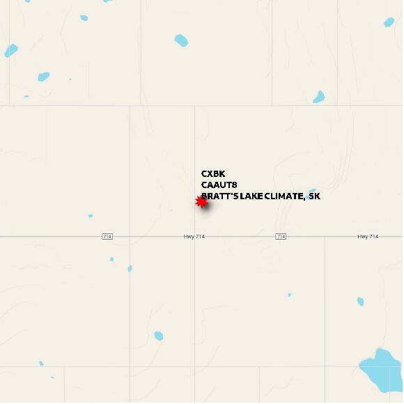 map at zoomlvl 10x10 kilometres for BRATT'S LAKE CLIMATE