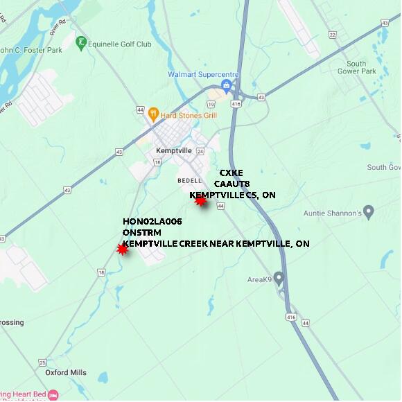 map at zoomlvl 10x10 kilometres for KEMPTVILLE CS