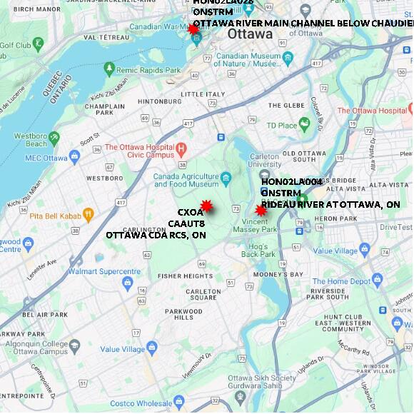 map at zoomlvl 10x10 kilometres for OTTAWA CDA RCS