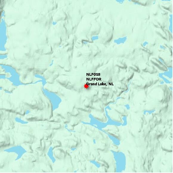 map at zoomlvl 10x10 kilometres for Grand Lake