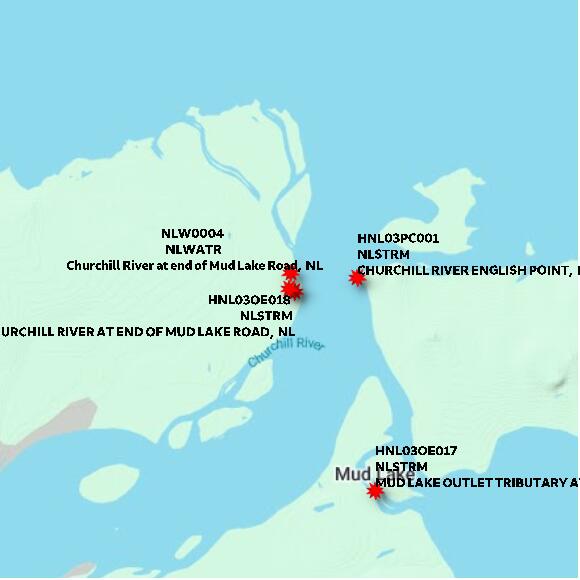 map at zoomlvl 10x10 kilometres for Mud Lake Road MET