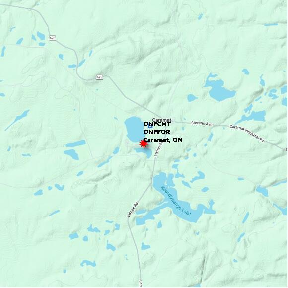 map at zoomlvl 10x10 kilometres for Caramat