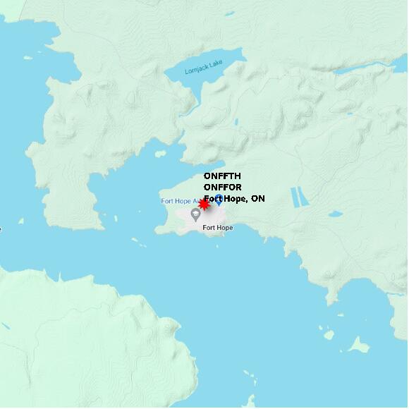 map at zoomlvl 10x10 kilometres for Fort Hope
