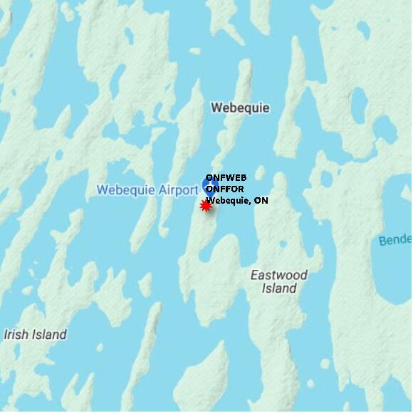 map at zoomlvl 10x10 kilometres for Webequie