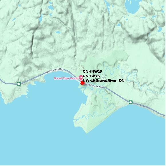 map at zoomlvl 10x10 kilometres for NW-19 Gravel River