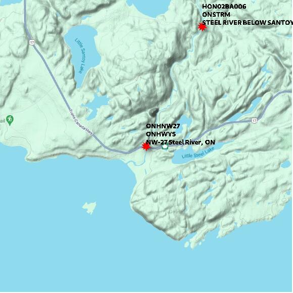 map at zoomlvl 10x10 kilometres for NW-27 Steel River