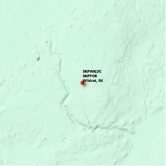 map at zoomlvl 10x10 kilometres for Wildcat