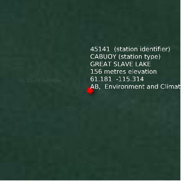 map at zoomlvl 1x1 kilometres for GREAT SLAVE LAKE
