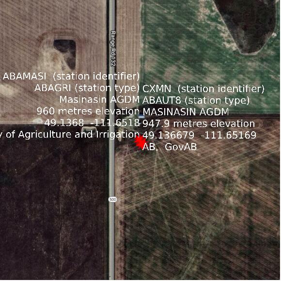 map at zoomlvl 1x1 kilometres for Masinasin AGDM